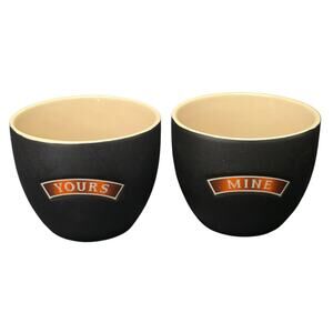 Vintage Baileys Irish Cream Yours & Mine Coffee  Cup Mugs Dessert Bowls